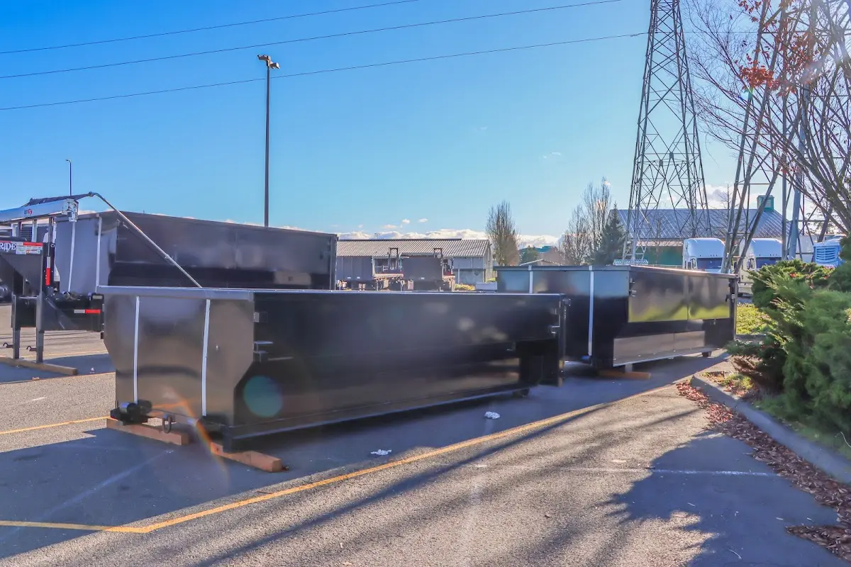 Roll-off dumpster ready for waste disposal at job site for Construction Dumpster Rental in Palmetto